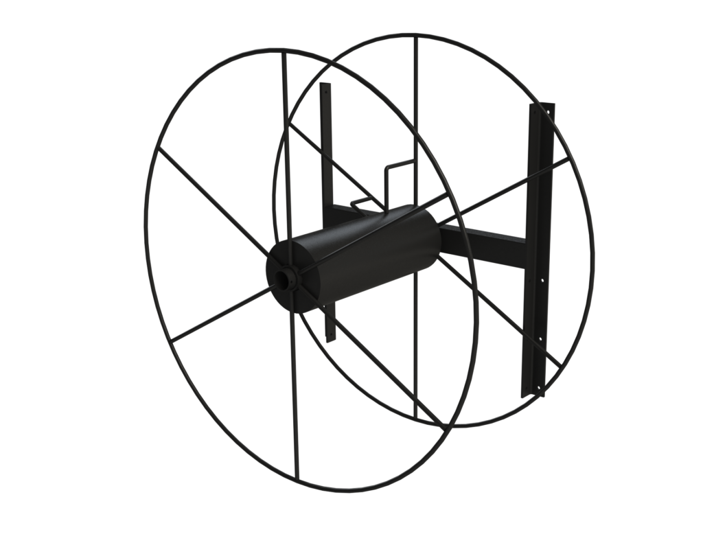 48in Hose Reel Wall Mount Rendering No Background